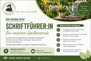 Ausschreibung Schriftführer/in, Aug. 2026